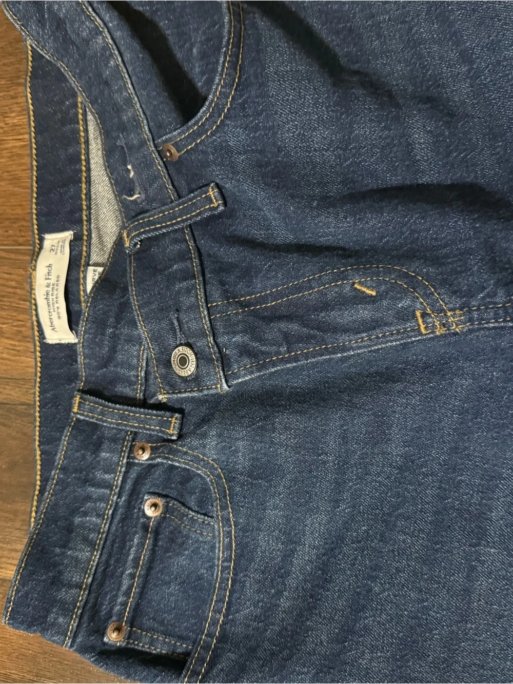 Abercrombie & Fitch Deep Indigo Straight-Leg Jeans